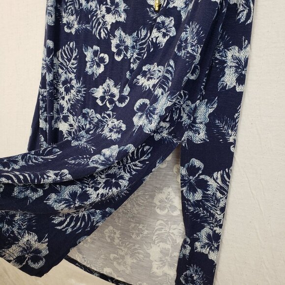 Tommy Bahama Strapless Maxi Dress Floral Stretch Strapless Tropical size M Navy - Picture 5 of 12